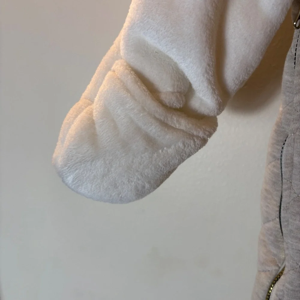 First Wish‎ Baby Quilted Pram Suit Hooded Oatmeal Cream 3-6M NWT